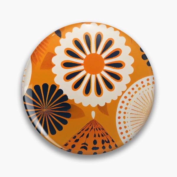 Item preview, Exotic Orange Anime Scandinavian Pattern Digital Painting designed and sold by CodeAndColors.