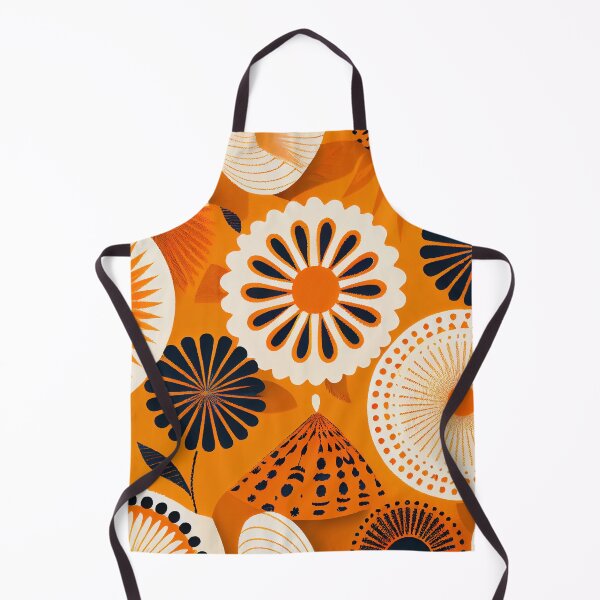 Item preview, Exotic Orange Anime Scandinavian Pattern Digital Painting designed and sold by CodeAndColors.