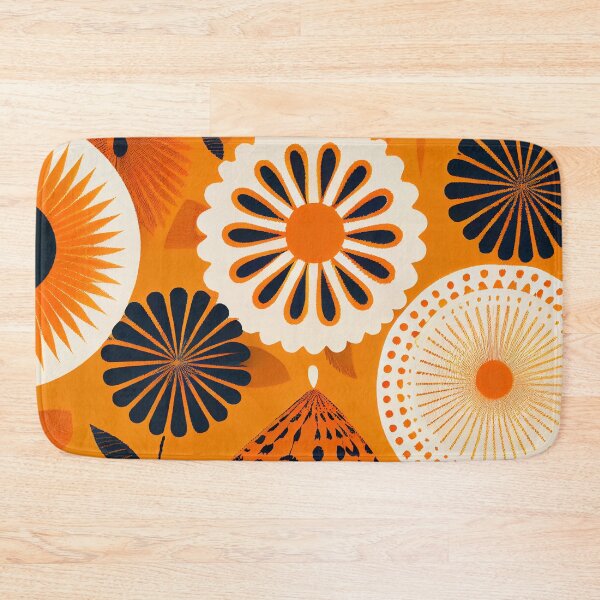 Item preview, Exotic Orange Anime Scandinavian Pattern Digital Painting designed and sold by CodeAndColors.