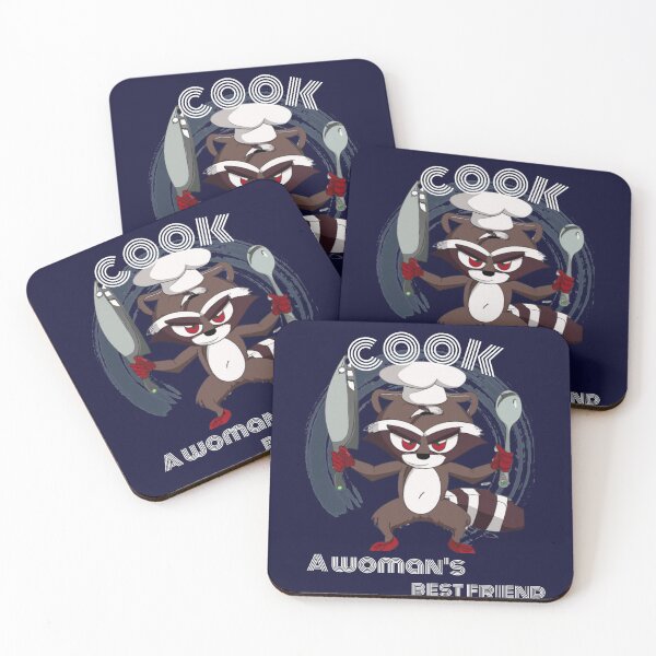 Item preview, Chef raccoon art "COOK a women's best friend" designed and sold by the-NAME-.