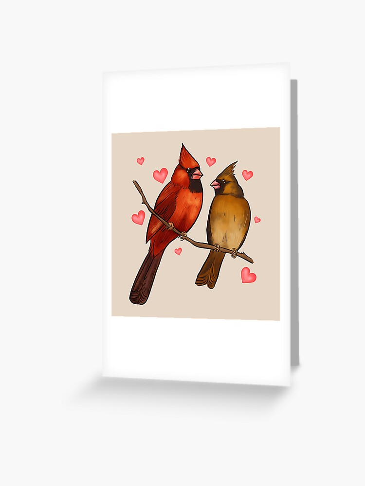 Valentine's Day Cat Cardinal Love - Buy t-shirt designs