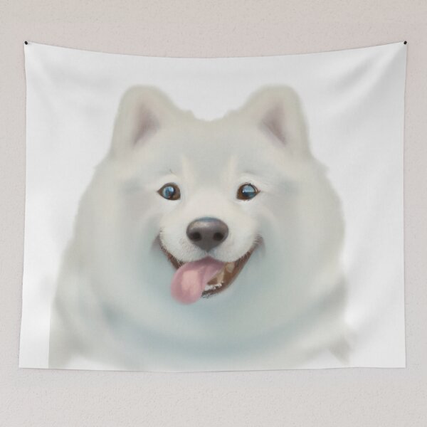 Item preview, Cute Samoyed Drawing designed and sold by WeHeartAnimals.