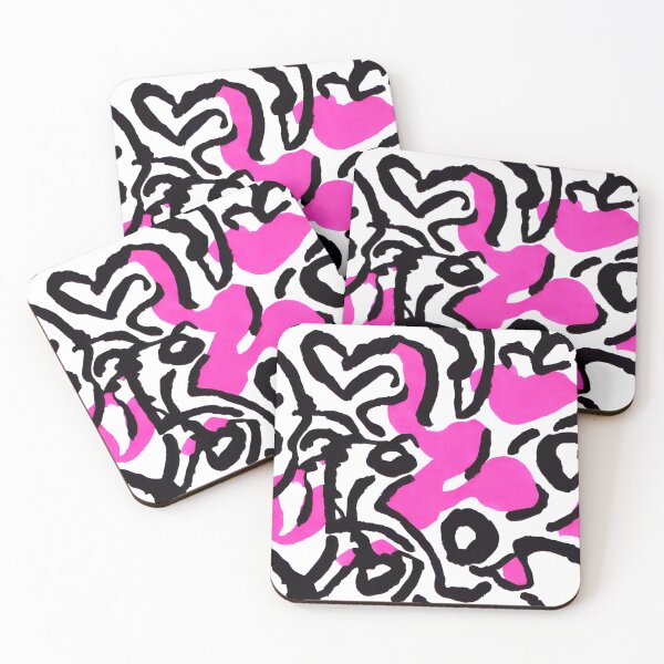 Item preview, Abstract Goth Love Pink and Black designed and sold by Bits-X-Pieces.