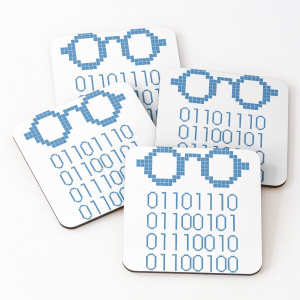 Item preview, Binary Code Nerd Glasses designed and sold by doodlingjay.