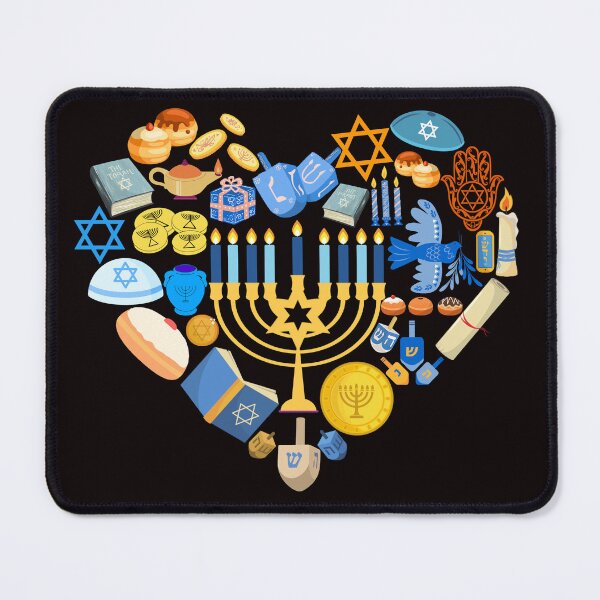 Item preview, Hanukkah In Heart Fun Hanukkah Menorah Jewish designed and sold by Buyeseoshop.