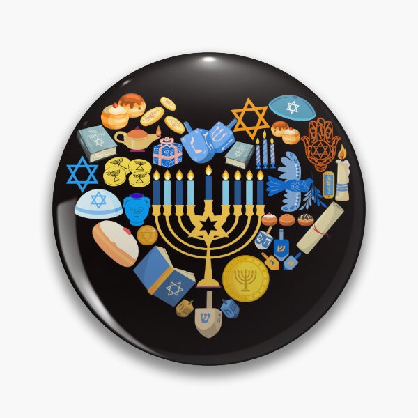 Item preview, Hanukkah In Heart Fun Hanukkah Menorah Jewish designed and sold by Buyeseoshop.