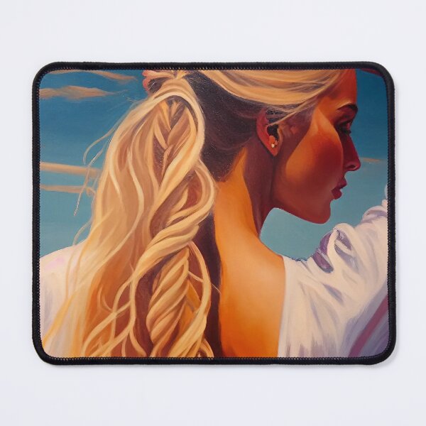 Item preview, Pretty Blond Woman Looking At The Horizon designed and sold by Mitch-Angelo.