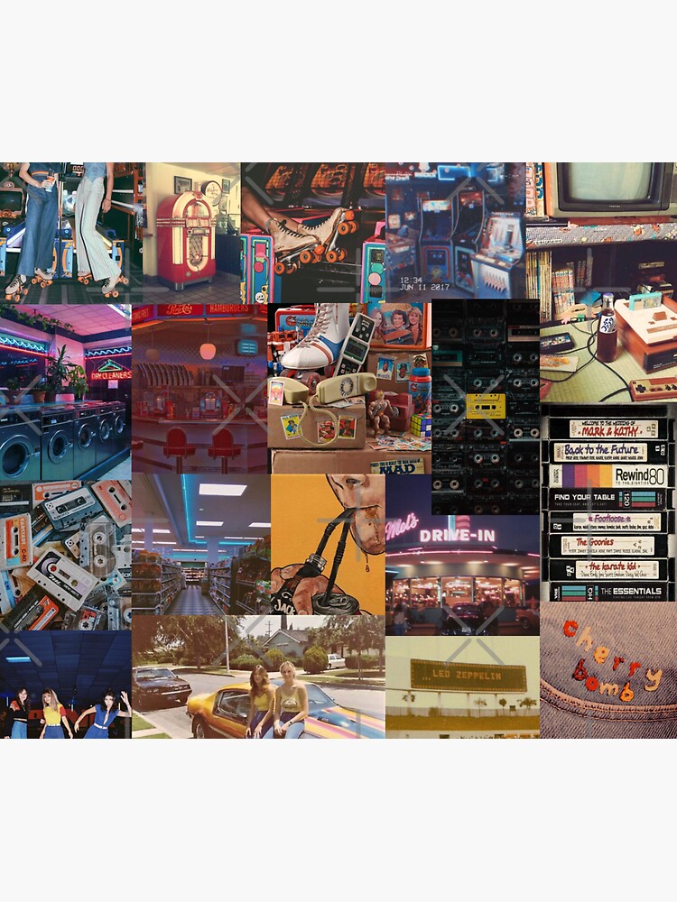 "vintage 80s aesthetic collage" Sticker for Sale by Redbubble