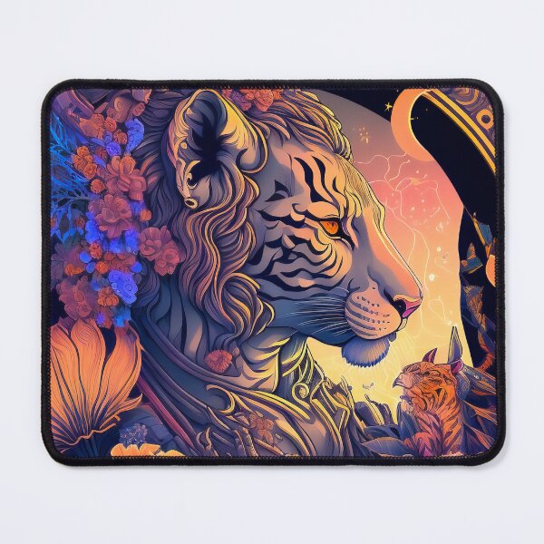 Item preview, Tiger and flowers designed and sold by ArslanWorld.