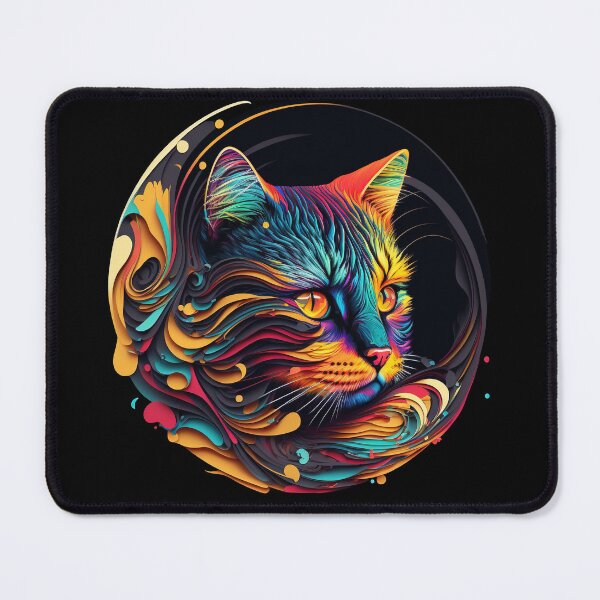 Item preview, Psychedelic Cat | Psychedelic Art designed and sold by Trippinink-.