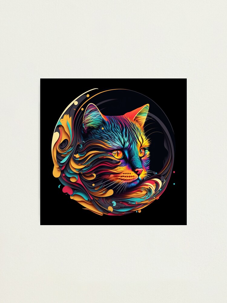 Psychedelic Whiskers: Intricate Cat Art for Adults: Mind-Altering