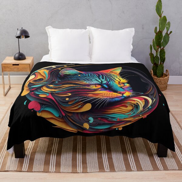 Item preview, Psychedelic Cat | Psychedelic Art designed and sold by Trippinink-.
