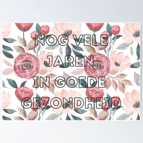 Item preview, Nog vele jaren in goede gezondheid,  verjaardagskaart, Many happy returns in good health, happy birthday in Dutch, Dutch birthday  designed and sold by Pommallina.