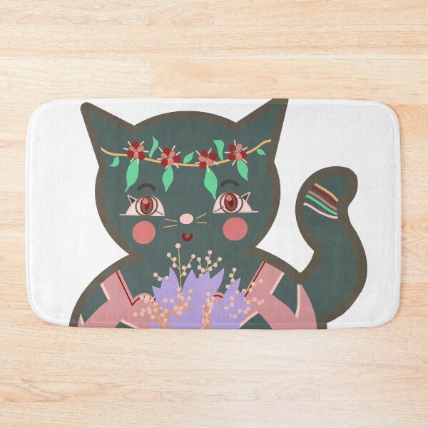 Item preview, Cat with flowers bride to be designed and sold by Svetlana  Horvat.