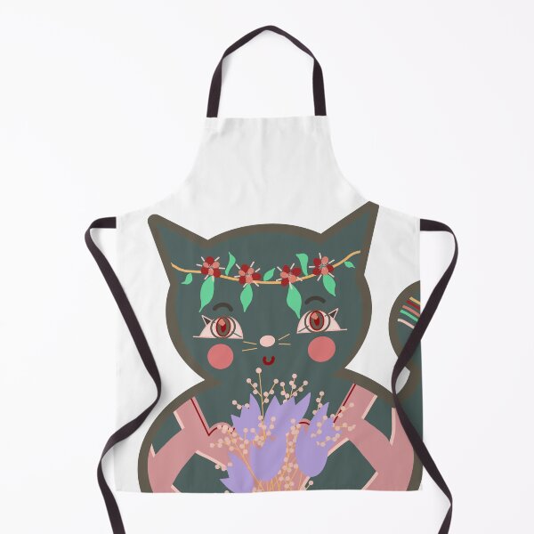 Item preview, Cat with flowers bride to be designed and sold by Svetlana Horvat.