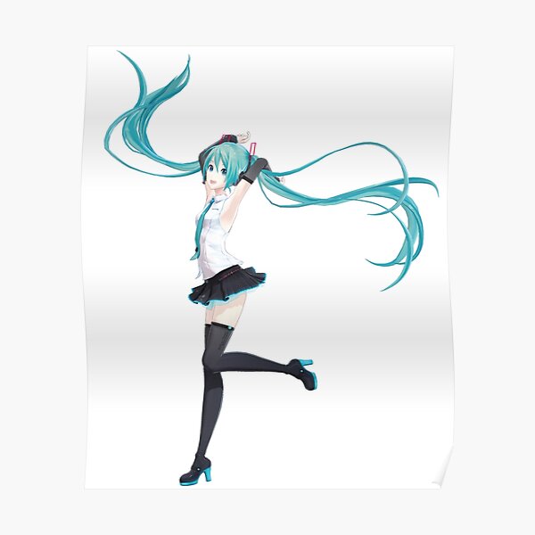 Adorable Hatsune Miku Kawaii Waifu Vocaloid Poster For Sale By