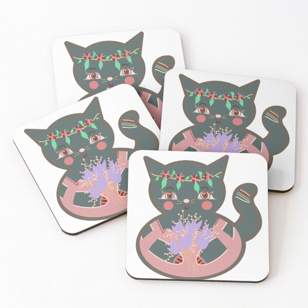 Item preview, Cat with flowers bride to be designed and sold by Svetlana  Horvat.