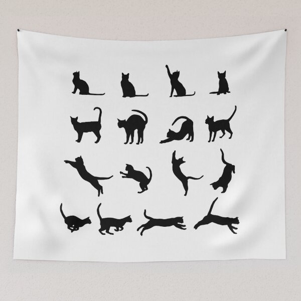 Item preview, Cats in Motion - black version ! designed and sold by joventinguarezi.
