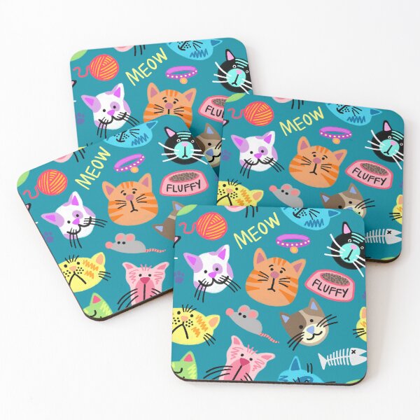 Item preview, Cute Cat Pattern by AlwaysBeColoring designed and sold by AlwaysBeColoring.