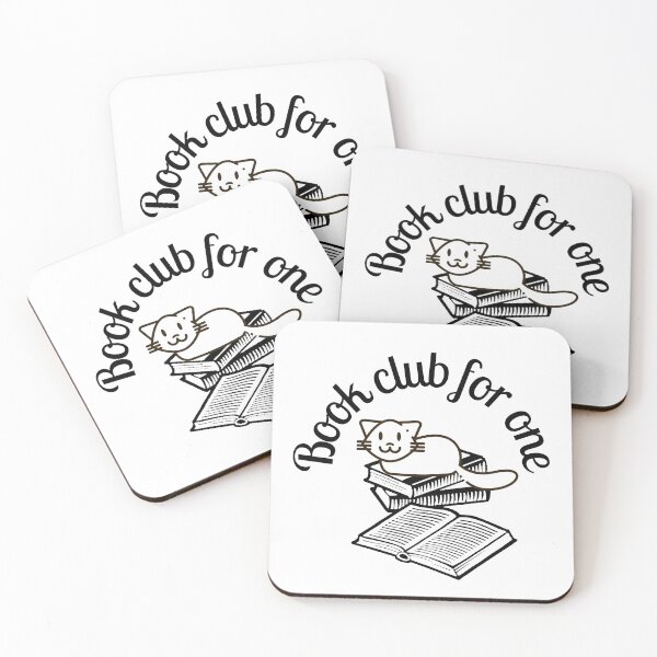 Item preview, Solo book club - cat (black font) designed and sold by BitsNPix.
