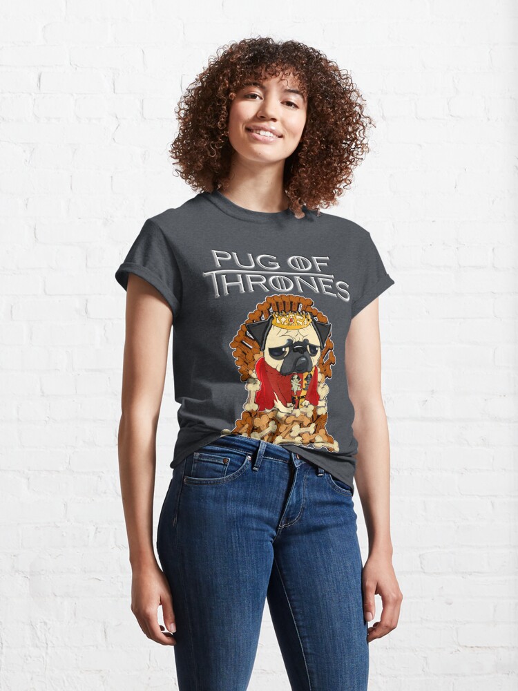 Alternate view of PUG OF THRONES Classic T-Shirt