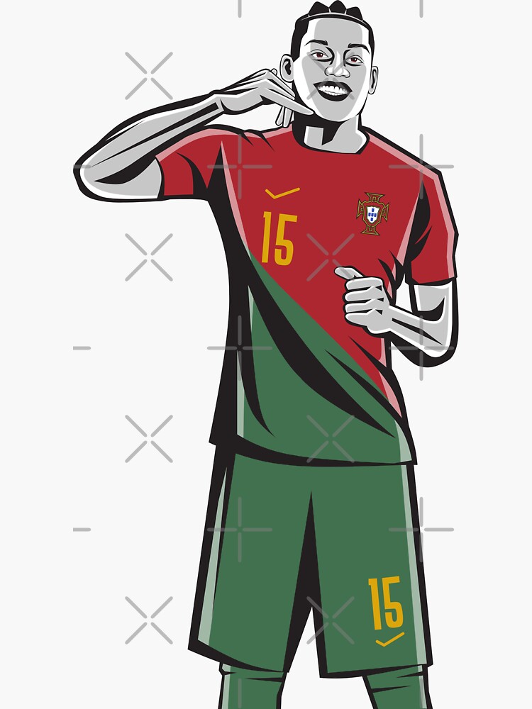 Ziyech #7 MOR Red Green 22 Football Jersey Sticker for Sale by Millustgfx