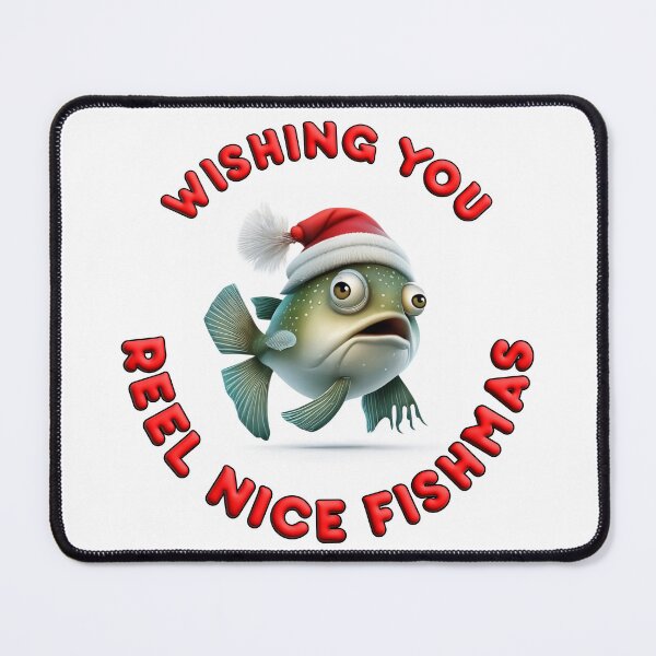 Item preview, Wishing You Reel Nice Fishmas | Funny Wishes Meme Quote designed and sold by AllYuNeed.
