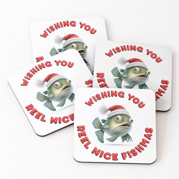 Item preview, Wishing You Reel Nice Fishmas  | Funny Wishes Meme Quote designed and sold by AllYuNeed.