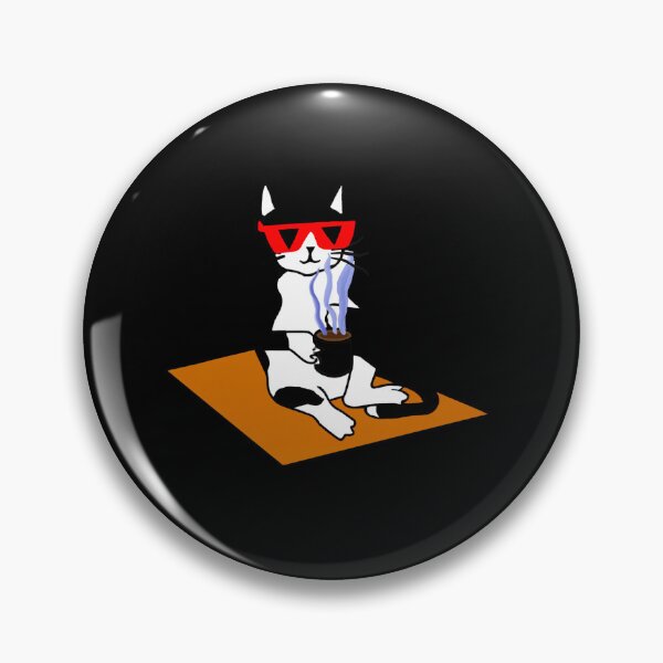 Item preview, Cool Cat Coffee Art – Funny Coffee Drinking Cat Illustration designed and sold by Vividality.
