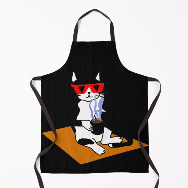 Item preview, Cool Cat Coffee Art – Funny Coffee Drinking Cat Illustration designed and sold by Vividality.