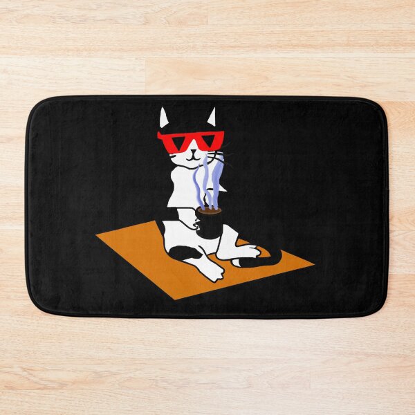 Item preview, Cool Cat Coffee Art – Funny Coffee Drinking Cat Illustration designed and sold by Vividality.