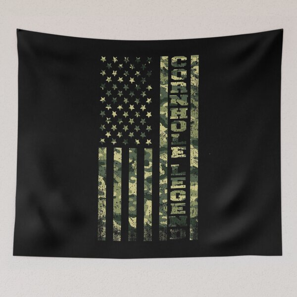 Item preview, Vintage Distressed Veteran Cornhole Legend USA American Flag Gift designed and sold by ARTZ84.
