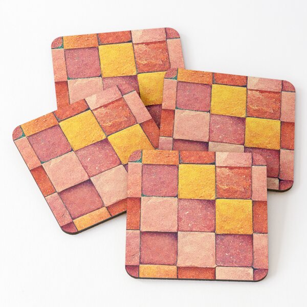 Item preview, Red and Yellow Tiles Wallpaper designed and sold by thisisallahoax.