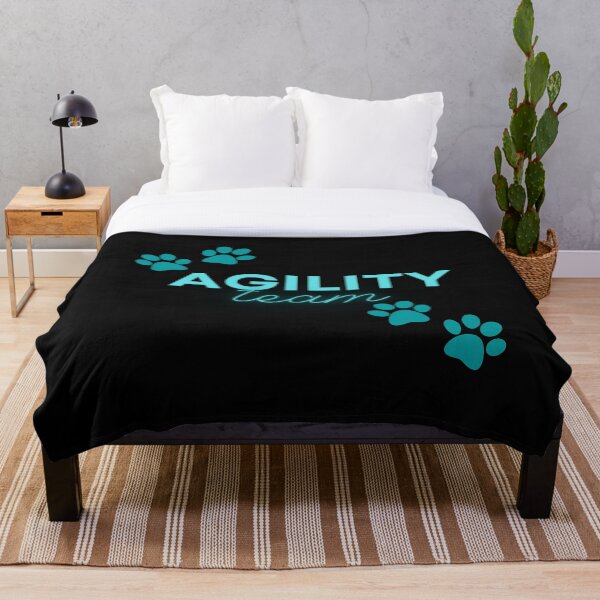 Aperçu de l'œuvre Agility team en turquoise avec des pattes créée et vendue par PausePapote.