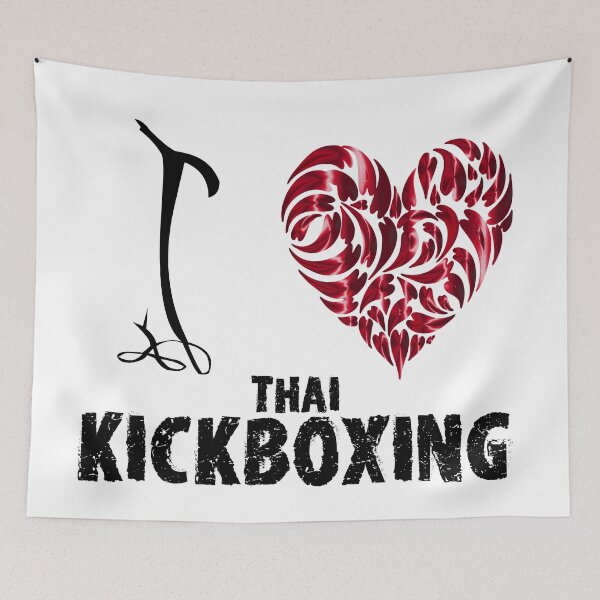 Item preview, Thai Kickboxing T Shirt Design I Love Thai Kickboxing designed and sold by MartialArtsNerd.