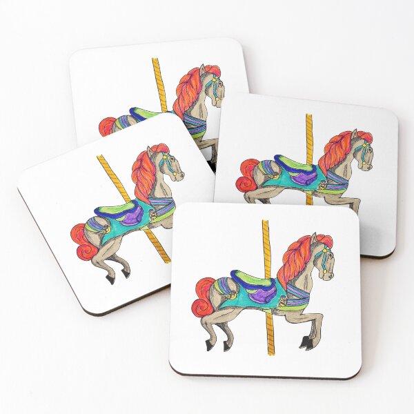 Item preview, Classic Vintage Vibes Neon Carousel Horse designed and sold by DaughertyDraws.