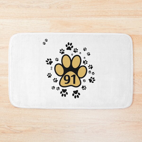 Item preview, 91 number with animal paws pattern designed and sold by MadandMean.