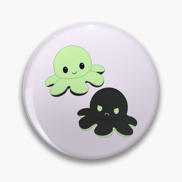 Item preview, Moody Reversible Octopus Duo in Black and Green designed and sold by ShopBabyFace.