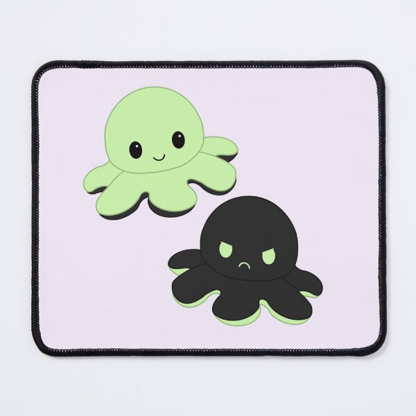 Item preview, Moody Reversible Octopus Duo in Black and Green designed and sold by ShopBabyFace.