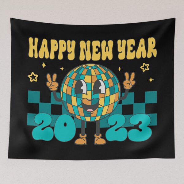 Item preview, New Years Eve 2023 Retro designed and sold by RockBeeDesigns.