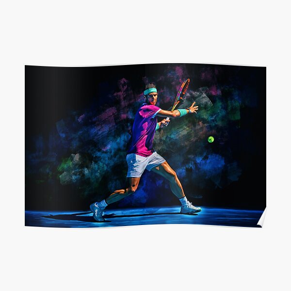 Rafael Nadal à l'Open d'Australie 2022. Affiche murale d'œuvres d'art numériques. Cadeau d'art de fan de tennis. Vamos Rafa. Poster
