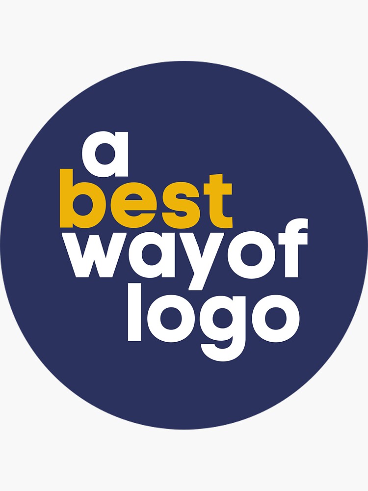 "A Best Way Of Logo" Sticker for Sale by gnsdesign Redbubble