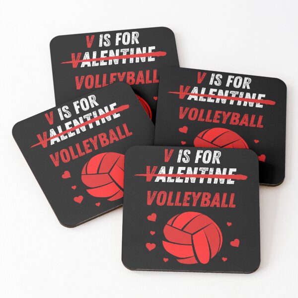 Item preview, V Is For Volleyball Funny Valentines Day Volleyball Player Gift designed and sold by Diferenty Shop  ⭐⭐⭐⭐⭐.