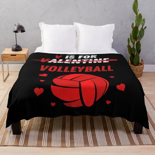 Item preview, V Is For Volleyball Funny Valentines Day Volleyball Player Gift designed and sold by Diferenty Shop ⭐⭐⭐⭐⭐.