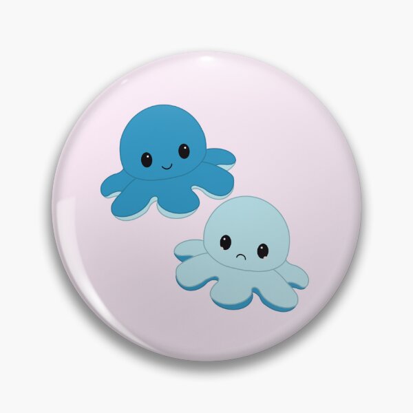 Item preview, Moody Reversible Octopus Duo in Blue and Light Blue designed and sold by ShopBabyFace.
