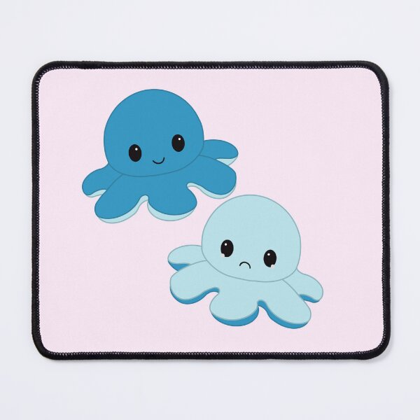 Item preview, Moody Reversible Octopus Duo in Blue and Light Blue designed and sold by ShopBabyFace.