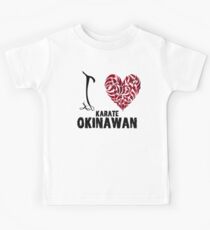 Okinawan Karate-T-Shirt Entwurf Ich liebe Okinawan-Karate Kinder T-Shirt