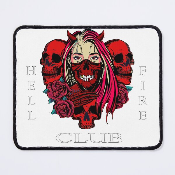 Item preview, YOUTH-ADULT vintage Hell Club shirt, unisex Hell Club shirt, Fire Club shirt, Hell Devil Fire Baseball designed and sold by BABLROBY.