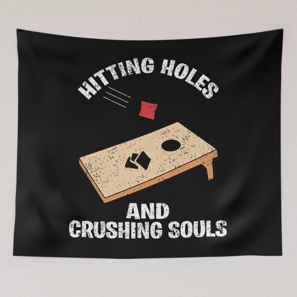 Item preview, Funny Retro Vintage Distressed Cornhole Hitting Holes and Crushing Souls Gift designed and sold by ARTZ84.
