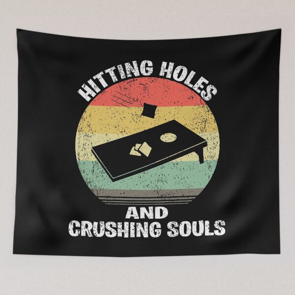 Item preview, Funny Retro Vintage Distressed Cornhole Hitting Holes and Crushing Souls Gift designed and sold by ARTZ84.